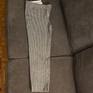 Women's Checkered Pants - Blue/Brown/Cream
